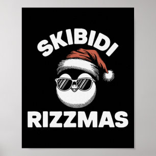 Poster Skibidi Rizzmas Engraçado Geração Alpha Gíria Nata