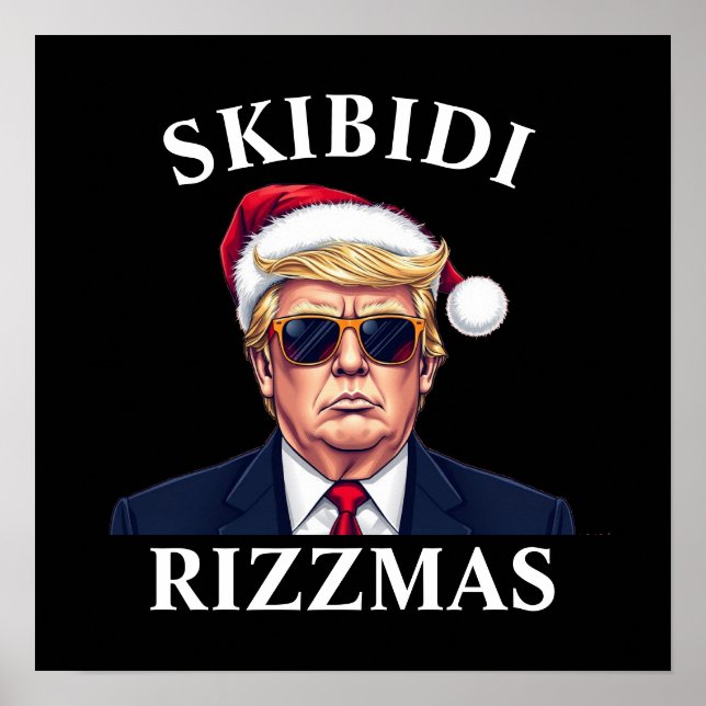 Poster Skibidi Rizzmas Faz Excelente De Natal Novamente X (Frente)
