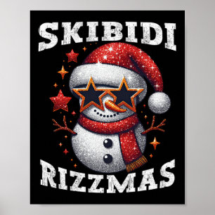Poster Skibidi Rizzmas Gen Alpha Slang Engraçado Natal