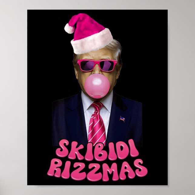 Poster Skibidi Rizzmas Natal Pink Trump Bubble Gum Ch (Frente)