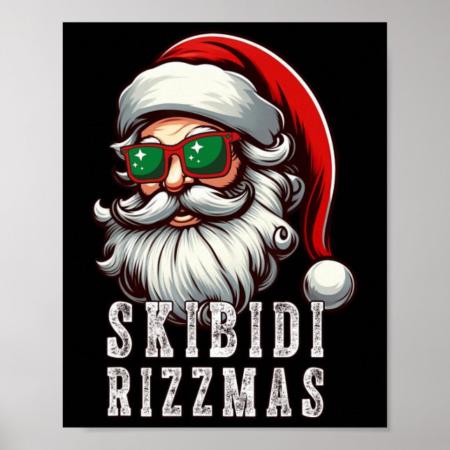 Poster Skibidi Rizzmas Natal Santa Feliz Claus Rizz M (Frente)