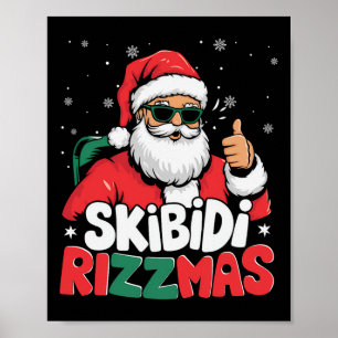 Poster Skibidi Rizzmas Natal Santa Feliz Claus Rizz M