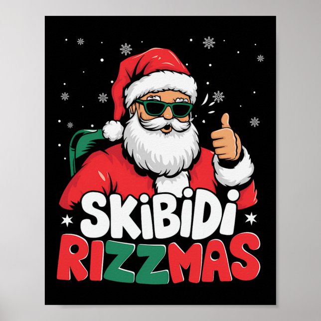 Poster Skibidi Rizzmas Natal Santa Feliz Claus Rizz M (Frente)