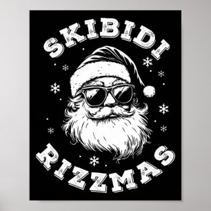 Poster Skibidi Rizzmas Papai Noel Natal Divertido Geração