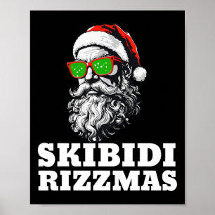 Poster Skibidi Rizzmas - Papais noeis Bruh Christmas Tee