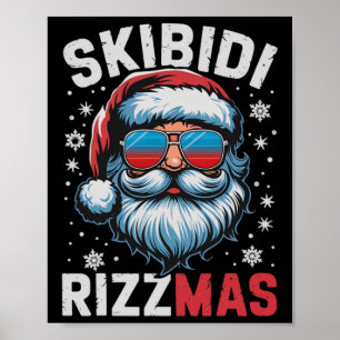 Poster Skibidi Rizzmas Shirt Kids Homens San Natal San