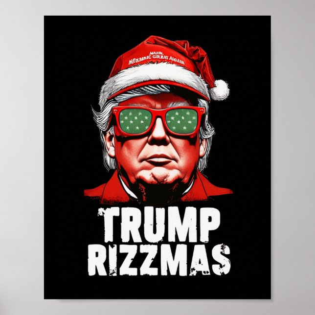Poster Skibidi Trump Rizzmas Natal Rizz Papai Noel C (Frente)