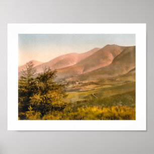 Poster Skiddaw, Keswick, distrito Inglaterra do lago