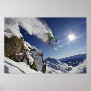 Pôster Skier in Midair