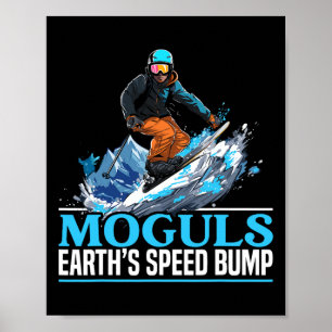 Poster Skier Skier Ski Estação de inverno Esporte Neve Mo