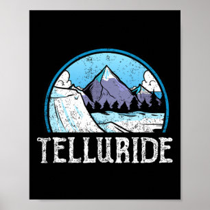 Poster Skier Skiing Snowboard Snowboard Colorado Tellu