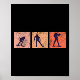 Poster Skies Biathlon Winter Sports Ski Slope Skipe Biat