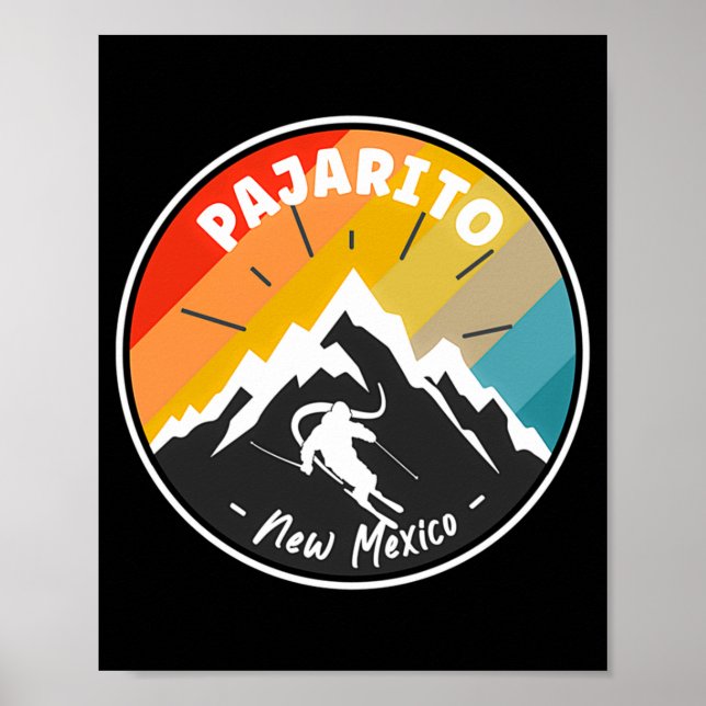 Poster Skiing In Pajarito New Mexico  (Frente)