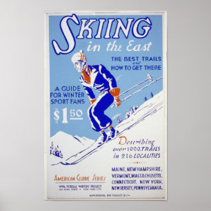 Pôster Skiing in the East