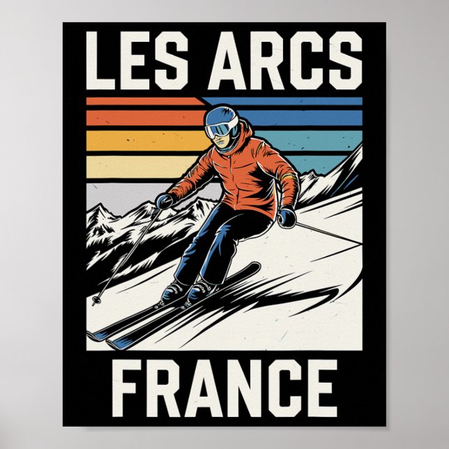 Poster Skiing Les Arcs França (Frente)