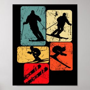 Poster Skiting Skier Kids Boys Men