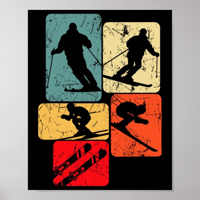 Poster Skiting Skier Kids Boys Men (Frente)