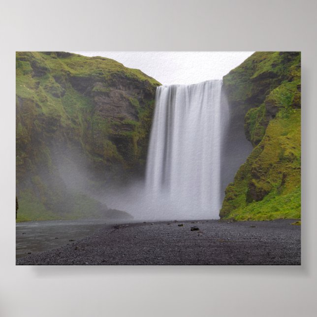 Poster Skofafoss waterfall (Frente)