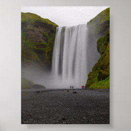 Poster Skofafoss waterfall