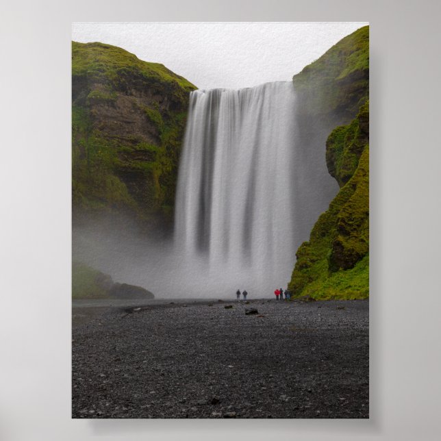 Poster Skofafoss waterfall (Frente)