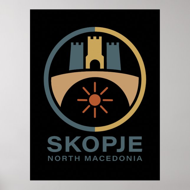 Poster Skopje North Macedonia Europe (Frente)