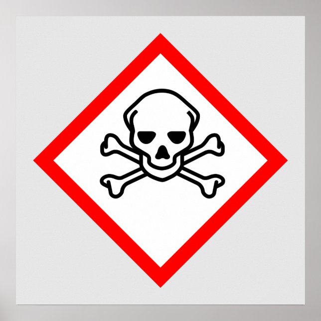 Poster Skull and Crossbones Hazard Symbol (Frente)