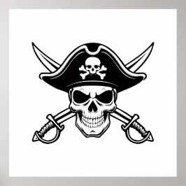 Poster Skull and sabers