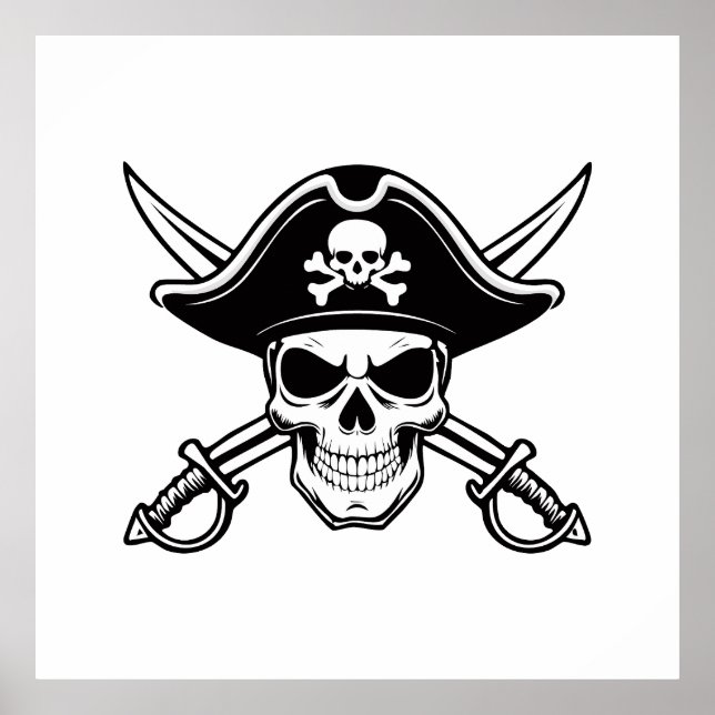 Poster Skull and sabers (Frente)