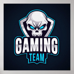 Poster Skull da Equipe de Jogos
