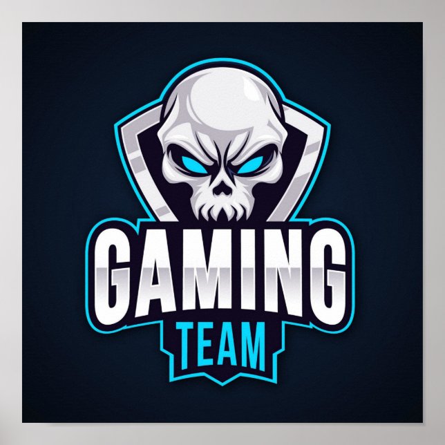 Poster Skull da Equipe de Jogos (Frente)