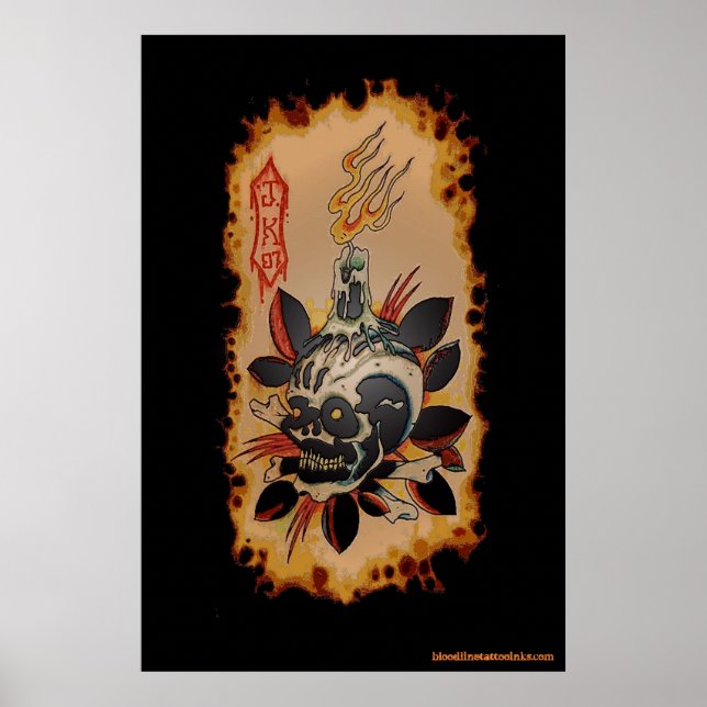 Pôster Skull & Kandle (Frente)