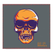 Skull M.C. Biker Eerie Orange