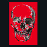 Poster Skull Red Pop Art<br><div class="desc">Fantasy Art Skull Poster - Red Heavy Metal Punk Rock College Pop</div>