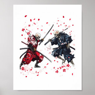 Poster Skull Samurai Duel