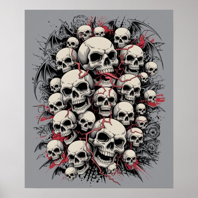 Poster Skull Swarm Chaos (Frente)