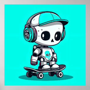 Poster SkullBot do skate