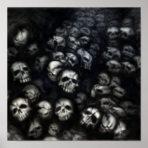 Poster Skulls linho