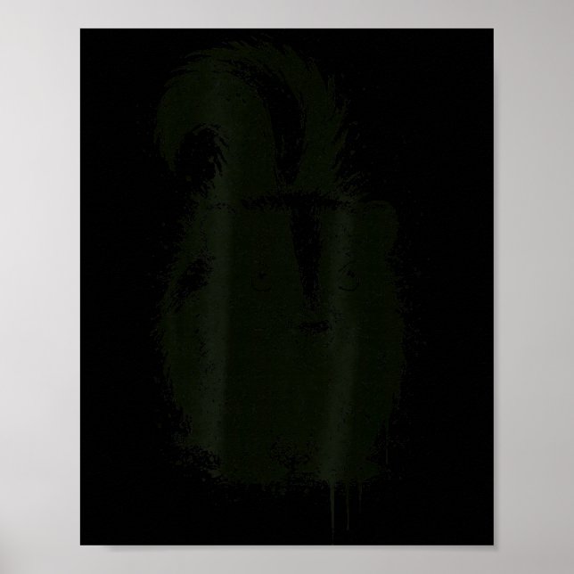 Poster Skunk Ink Art Nge Aesthetic Pest Forest Animal Rtr (Frente)
