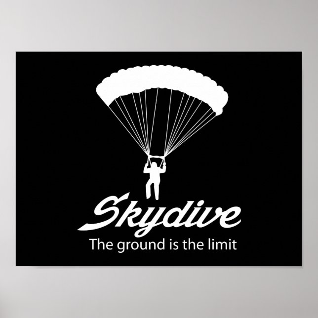 Poster Skydive the Ground é o limite (Frente)
