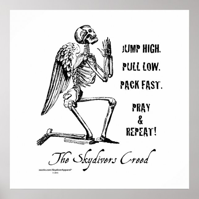 Pôster Skydivers Creed (Frente)