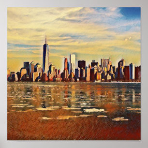 Poster Skyline abstrato Nova York