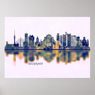 Poster Skyline Belgrado