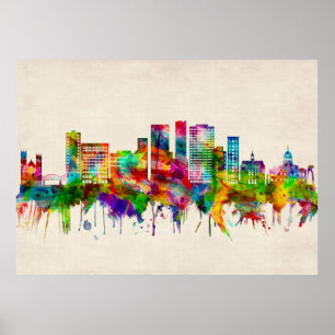 Poster Skyline Binghamton Nova York