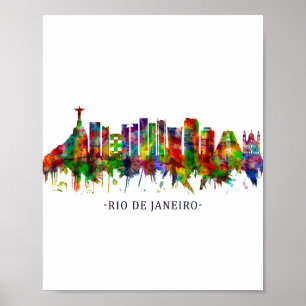 Poster Skyline Brasil do Rio de Janeiro