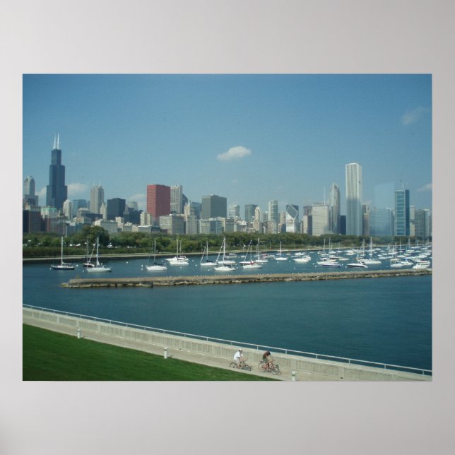Poster Skyline Chicago (Frente)