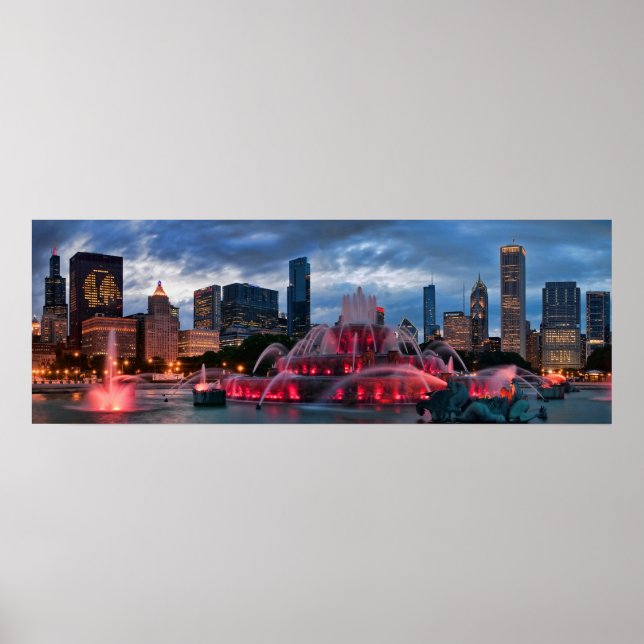Poster Skyline Chicago (Frente)