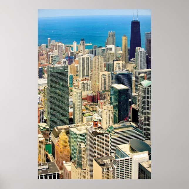 Poster Skyline Chicago (Frente)