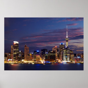 Poster Skyline Cidade de Auckland