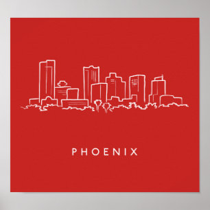 Poster Skyline da Arizona Phoenix