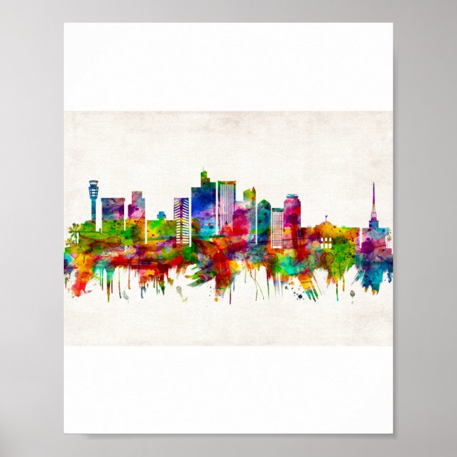 Poster Skyline da Arizona Phoenix (Frente)